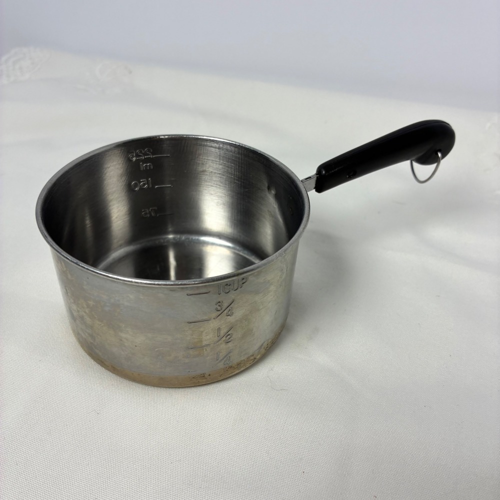 Vtg Revere Ware Measuring Cup 1 Cup Mini Melting Pot Copper Bottom MCM Farmhouse